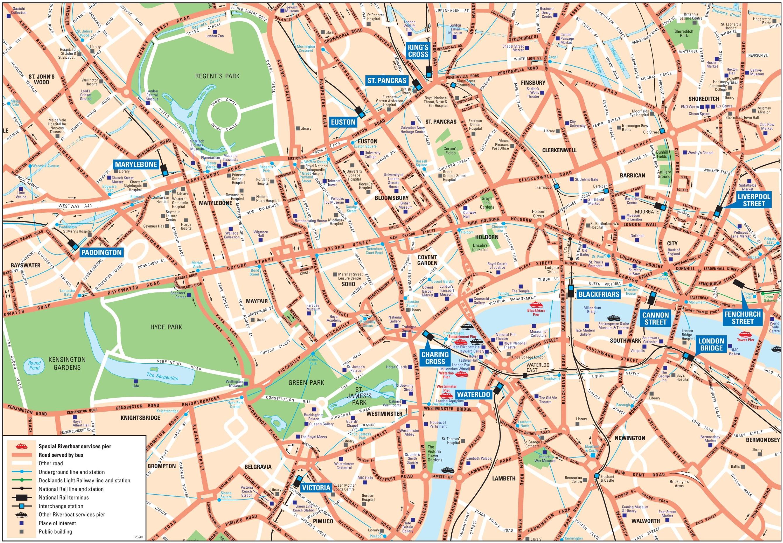 City of London map - London city (Karte) (England)