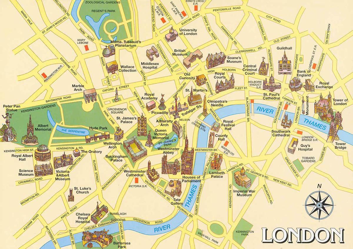 Karte von central London
