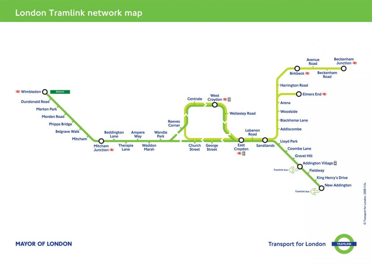 croydon tram map
