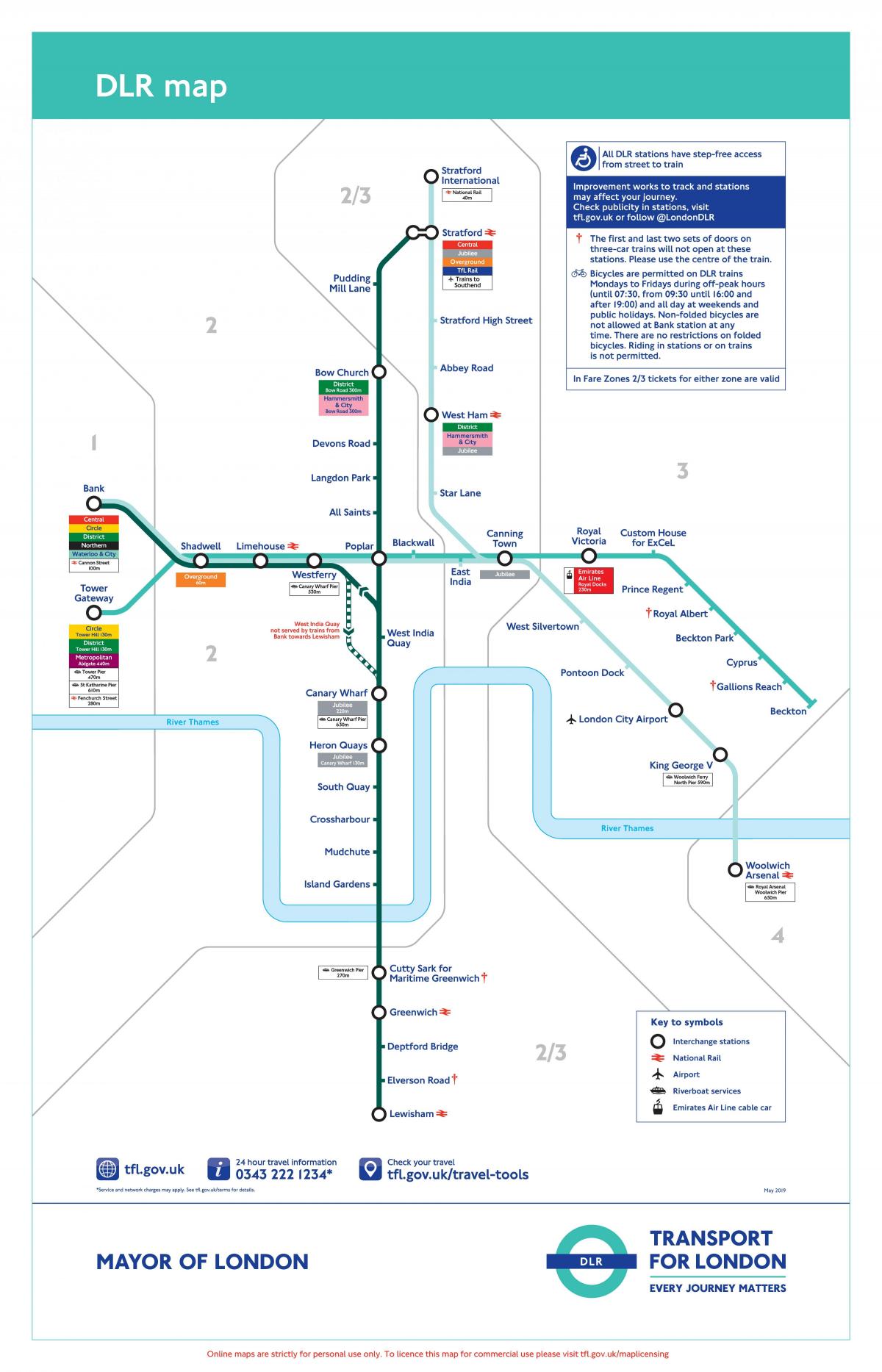 docklands light railway, London Karte