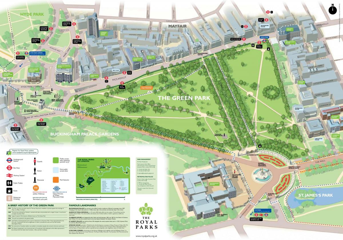 Karte von Green park London