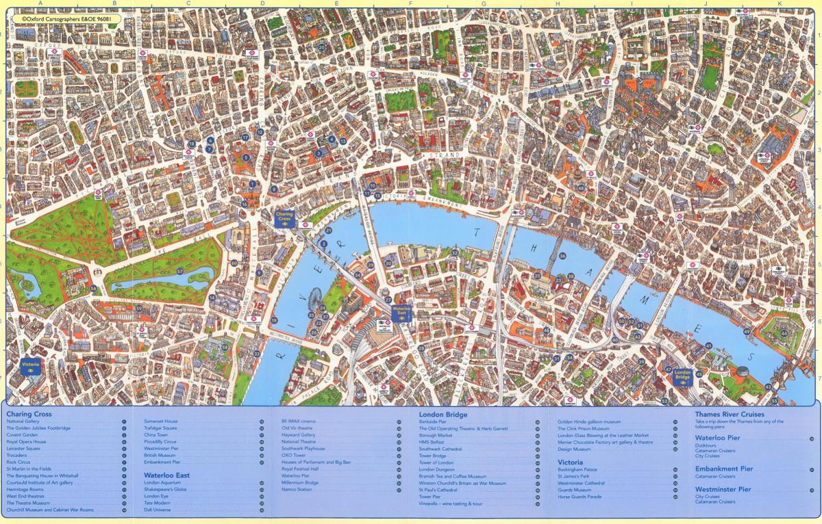 Karte von London - Stadtplan London-england - (England)