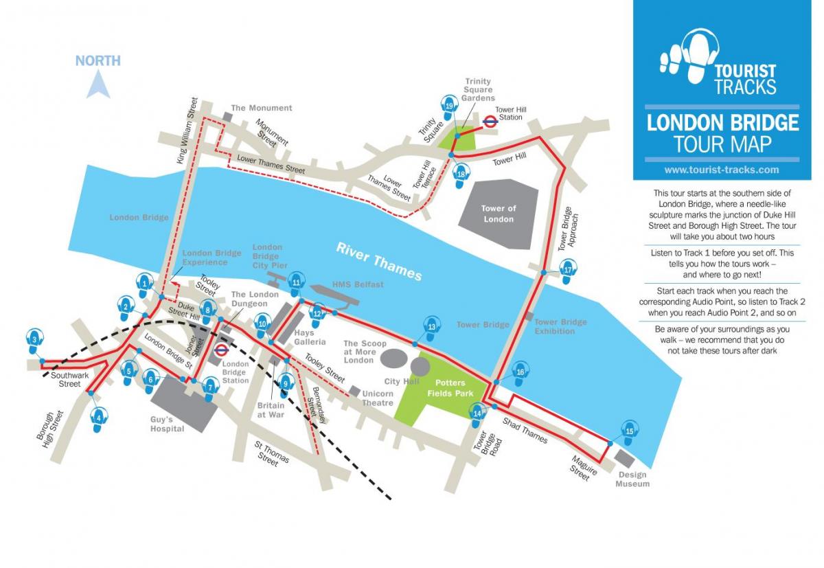 Karte von London bridge