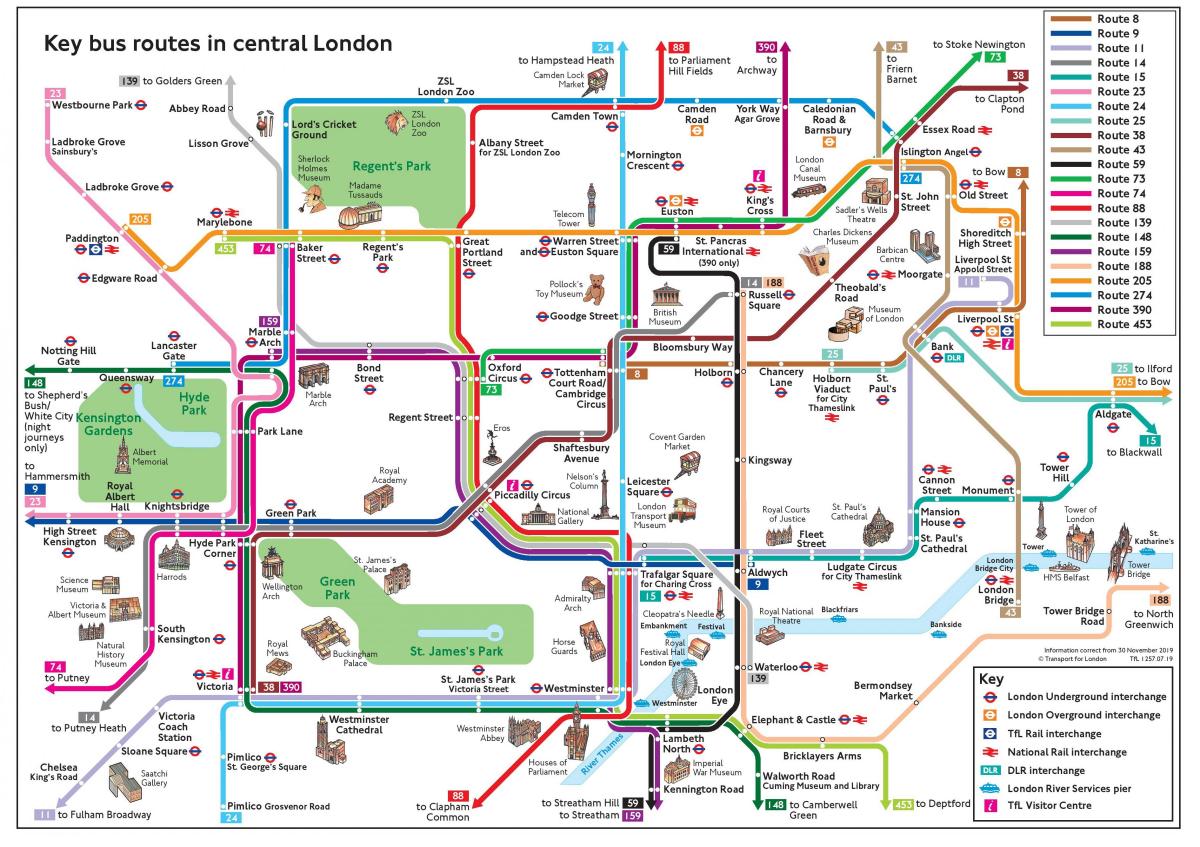 bus-Stadtplan von London