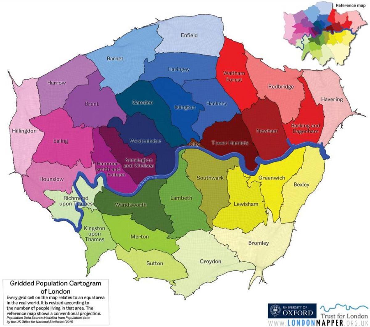 Karte von London area