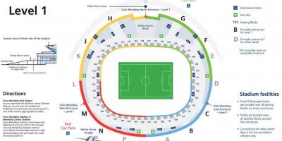 Wembley-Stadion London Karte