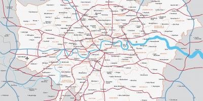 Karte von greater London