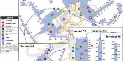 Karte von heathrow terminal