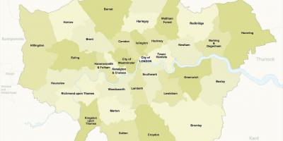 Karte der London boroughs