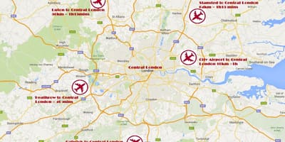London Flughafen Karte