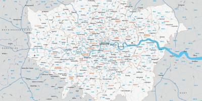 PLZ-Karte von London