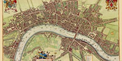 Karte von vintage-London